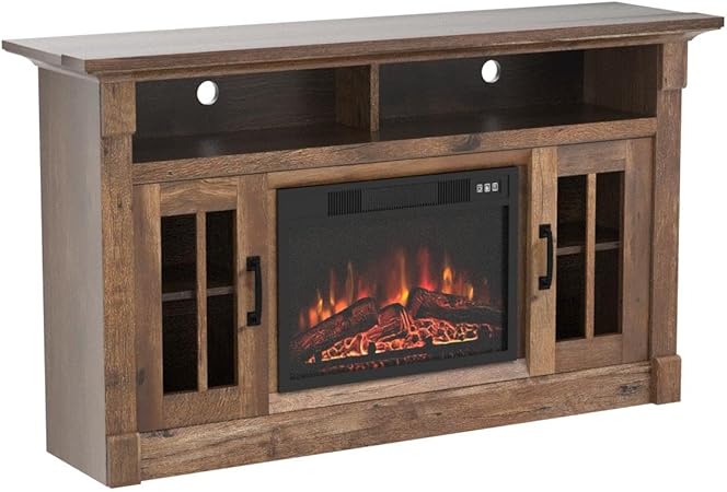 Miscellaneous Fireplace Credenza, L: 60.0" x W: 16.73" x H: 35.04"