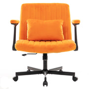 Velvet Ergonomic Office Chair with Adjustable Height & Lumbar Support