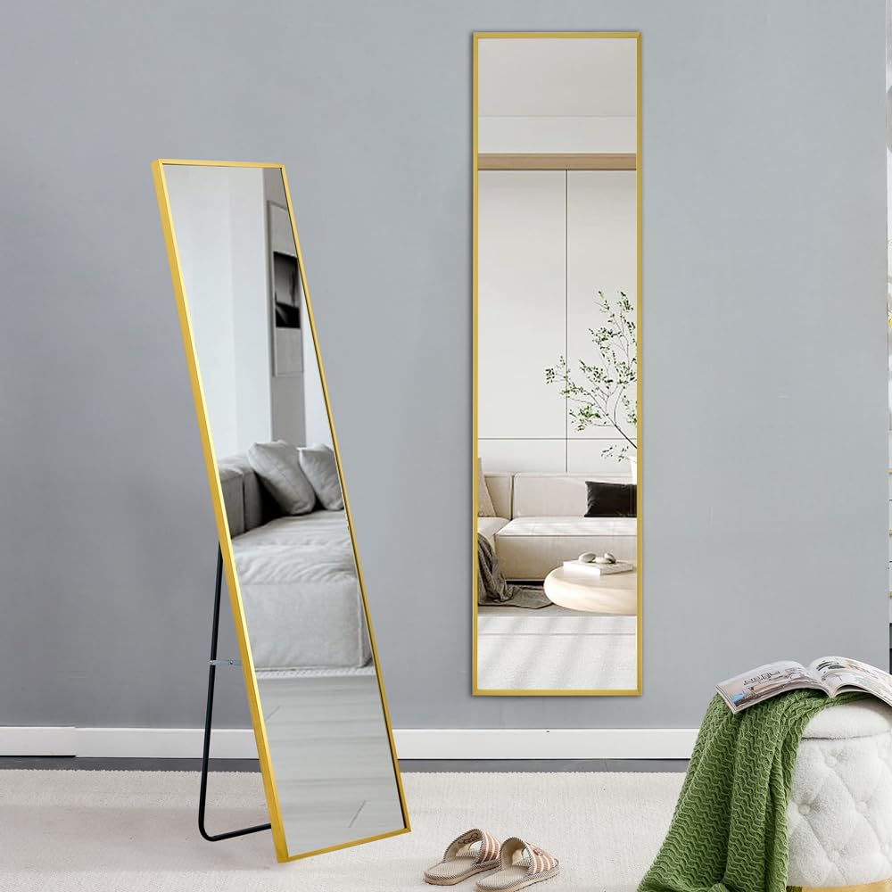 Aluminium Alloy Metal Frame Wall Mounted Full Body Mirror