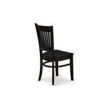 DUVA7-BLK-W Dudley 7 Piece Set Consist of a Rectangle Dinner Table and 6 Kitchen Dining Chairs