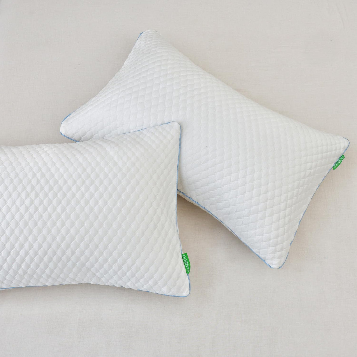 Shredded Memory Foam Pillows for Sleeping 2 Pack - Cooling Bed Pillows Standard Size