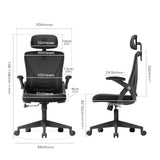 Ergonomic Office Chair, Mid Back Desk Chair with Adjustable Height, Swivel Chair