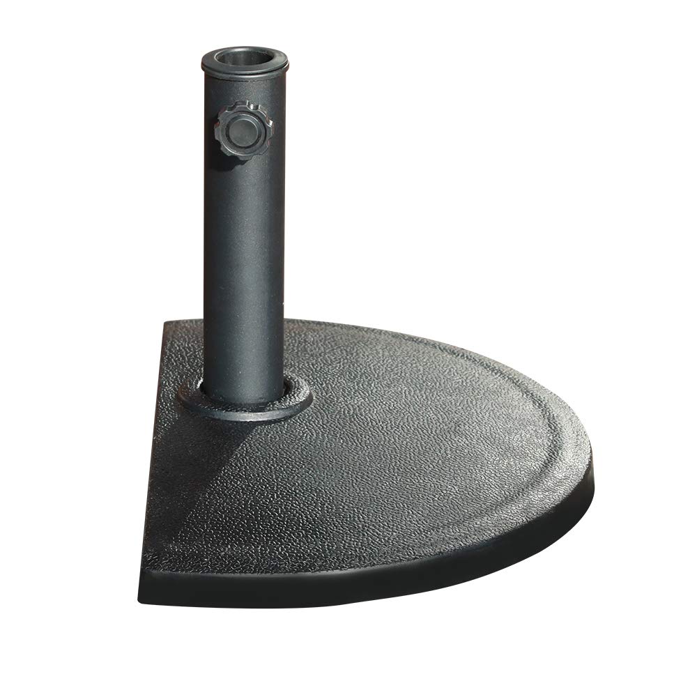 Half Round Patio Umbrella Base, Heavy-Duty Free Standing Resin Umbrella Stand, 20lb