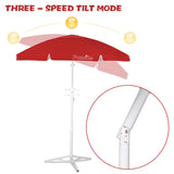 6.5ft Portable Beach Umbrellas for Sand, UV 50+ Beach Umbrella with Heavy Duty Anchor,