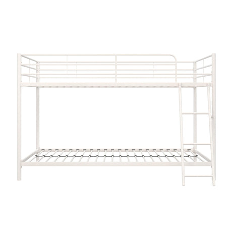 Junior Twin over Twin Bunk Bed, Space-Saving Design, Metal Frame