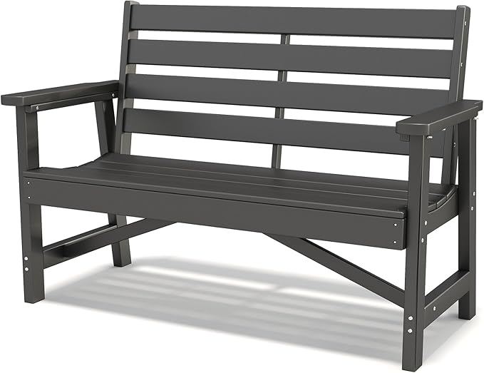 Outdoor Bench | HDPE Plastic | Garden Benches | All Weather | for Outdoors Patio