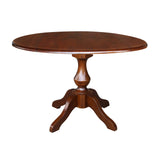 International Concepts Hardwood Round Dual Drop Leaf Pedestal Espresso