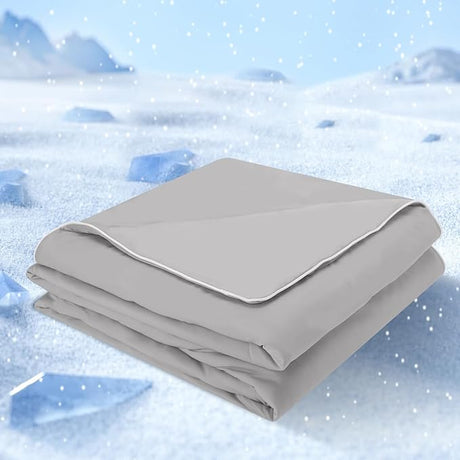 Cooling Comforter King Absorbs Body Heat to Keep Cool, Double-Sided Arc-Chill Cold