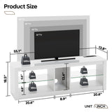 LED TV Stand for 55-65 Inch TVs with Power Outlets