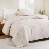 Wool Comforter Dvet Insert Queen Size for All Season, Breathable Organic Wool Comforter
