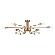 Ocala 52602CPZ Flush Mount 6- Light 41.25˝ with Clear Crystal in Champagne Bronze