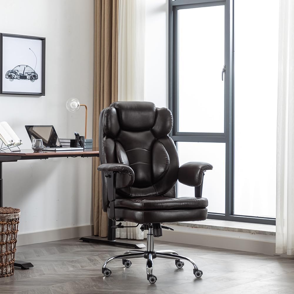 Ergonomic Office Chair High Back Office Chair with Armrests and Castors Reclining Chair