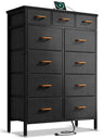 Dresser with Charging Station, 52-Inch Tall Dresser for Bedroom