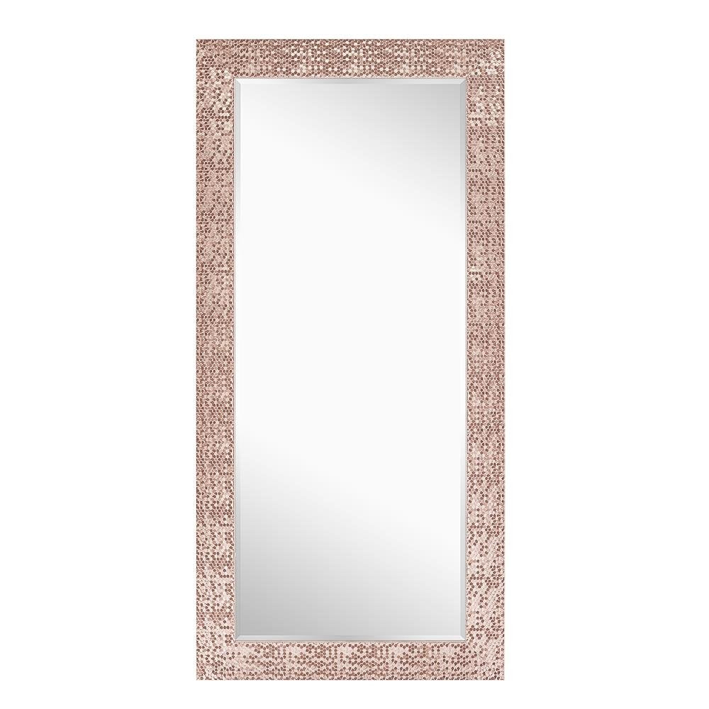 Mosaic Full Length Mirror – Large Decorative Wall Mirror with Faux Wood Frame