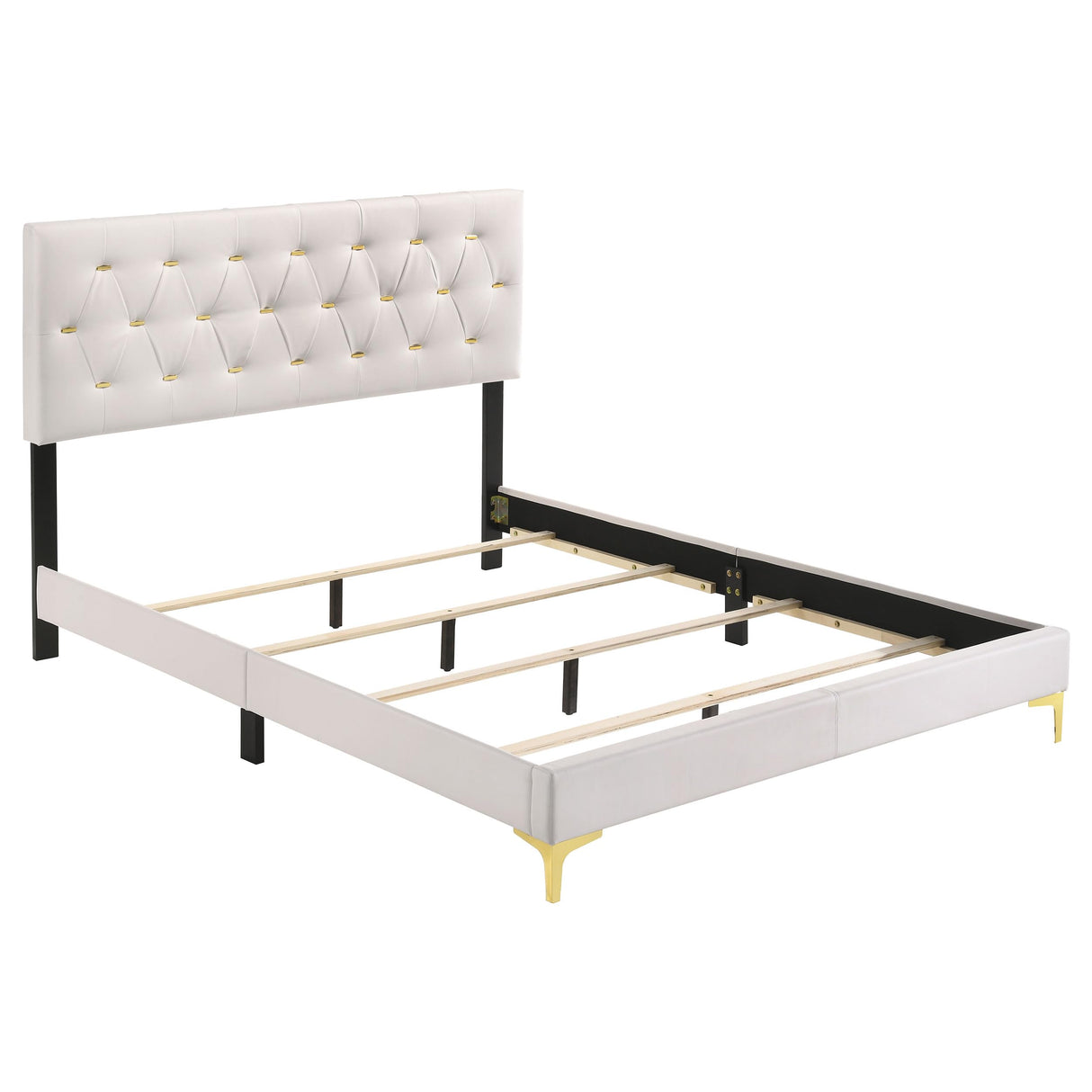 Kendall 49-Inch Upholstered Bed Queen Size Modern Panel Bed Frame Velvet Upholstery