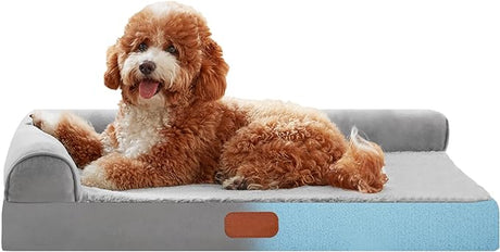 Dokdogs Orthopedic Memory Foam Dog Beds for Small Dogs Cats Waterproof Dog Mattress with Removable Washable Cover,