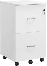 2-Drawer File Cabinet, Locking Wood Filing Cabinet for Home Office