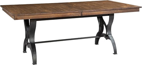 The District 78-96" Wide Storing Leaf, Copper Dining Tables