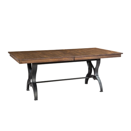 The District 78-96" Wide Storing Leaf, Copper Dining Tables