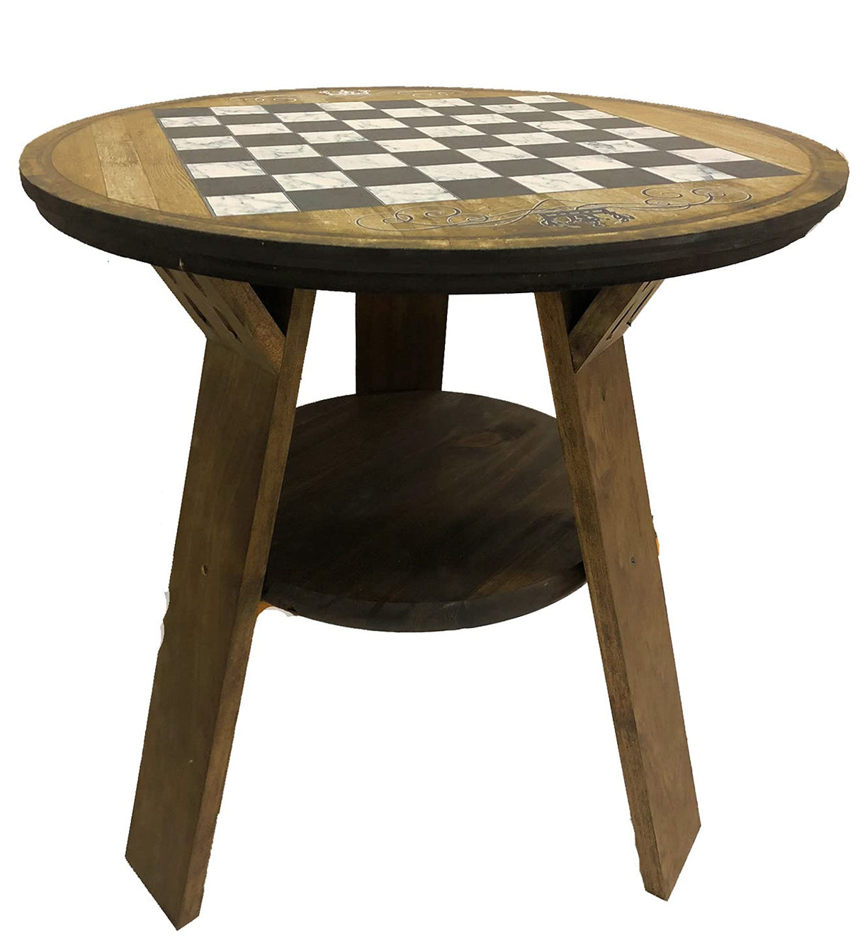 Chess Board Table Game Board Rustic Living Room Decor end Table Small Side Table