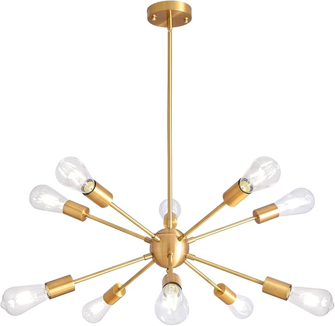 Sputnik Chandeliers 8 Light Brushed Nickel Modern Sputnik Light Fixture Industrial Sputnik