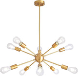 Sputnik Chandeliers 8 Light Brushed Nickel Modern Sputnik Light Fixture Industrial Sputnik