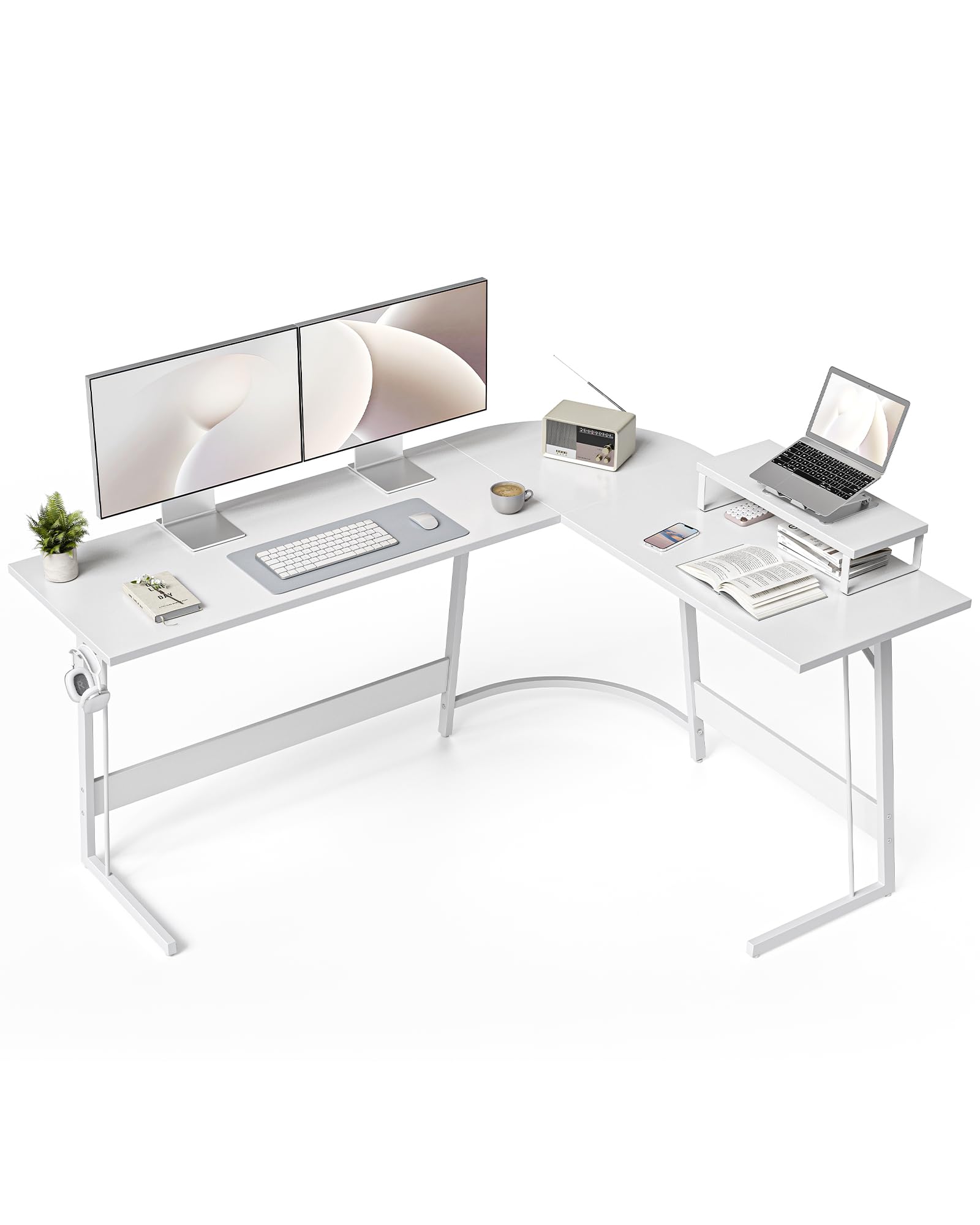 L Shaped Gaming Desk Computer Office Desk, 67 inch Corner Desk with Large
