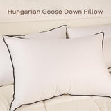 Luxury Hungarian Goose Down Pillows - Soft Down Pillow for Sleeping - 750 Fill Power