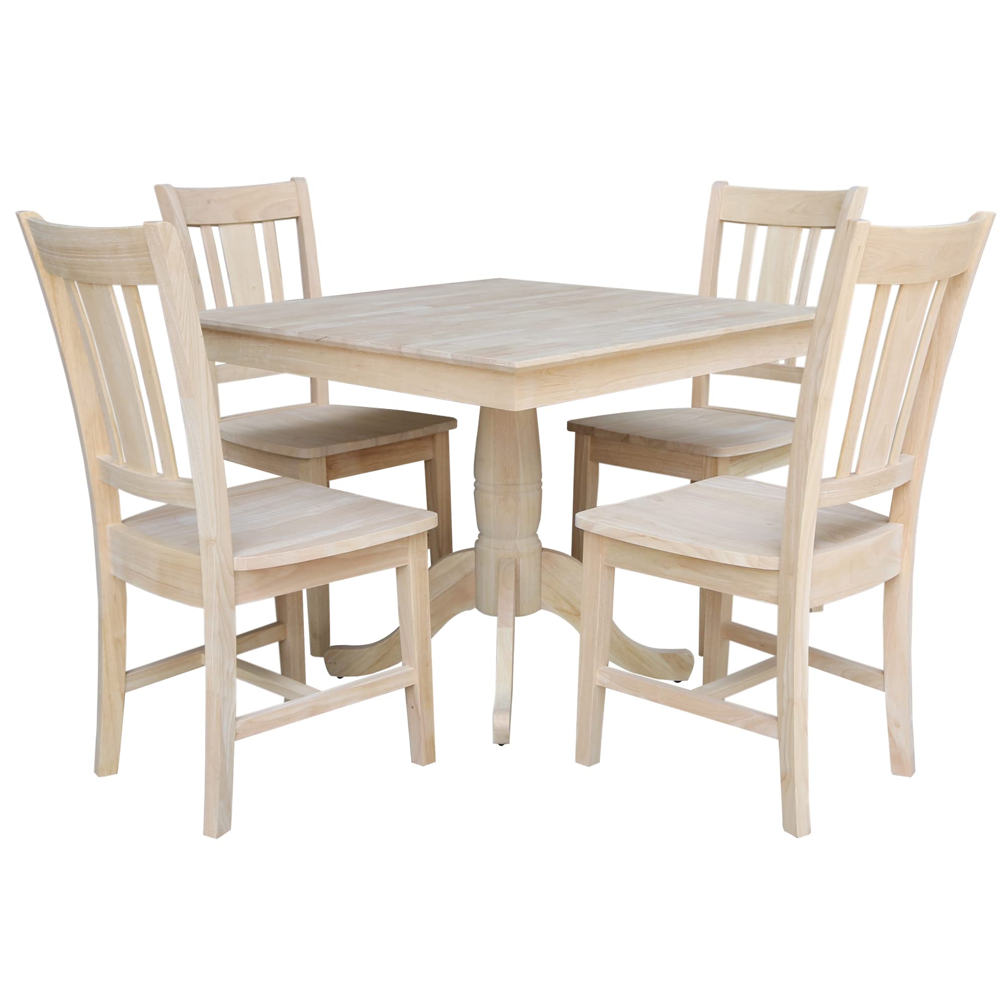 Table with 4 Chairs, Onesize, Unfinished