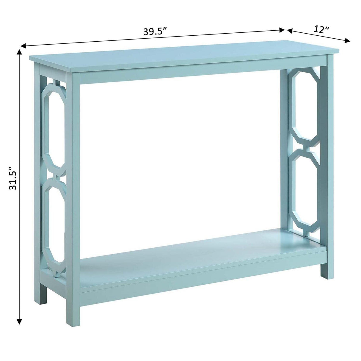 Omega Console Table, Sea Foam Blue