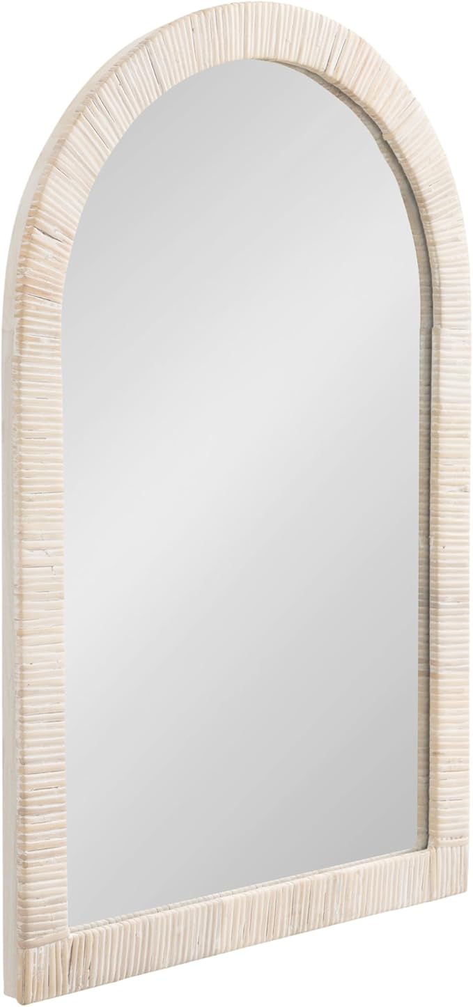 Rattan Wall Mirror,  Natural Wood, Decorative Wooden Mirror