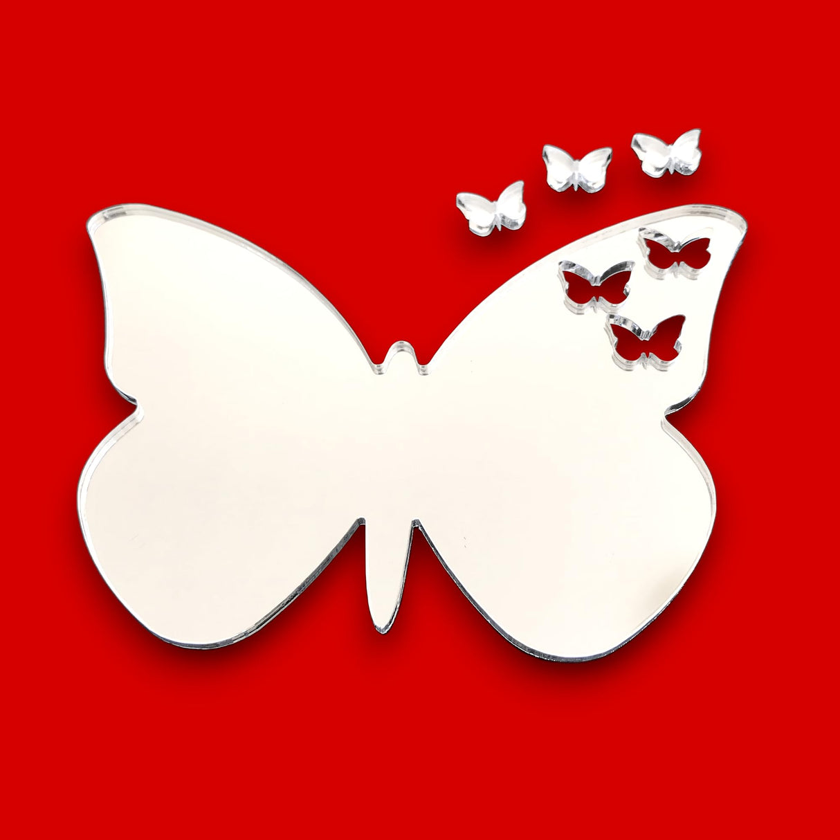 Out of Butterfly Mirror – 45cm x 31cm & 3 Mini's