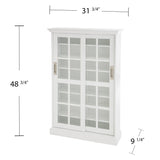 Sliding Door Media Cabinet - White