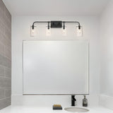 Lighting Bathroom Vanity Light, Industrial 4 Light Vanity Light Black Wall Light Fixture