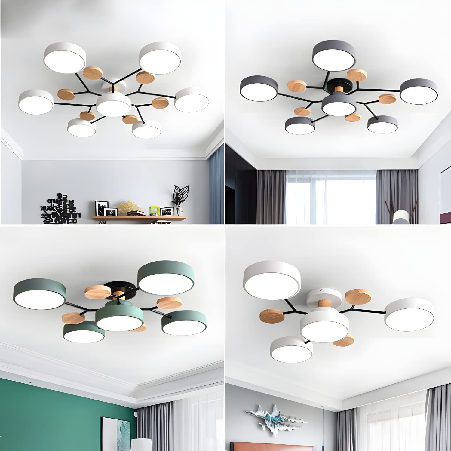 Nordic Molecule Ceiling Light - Modern LED Semi Flush Mount Chandelier