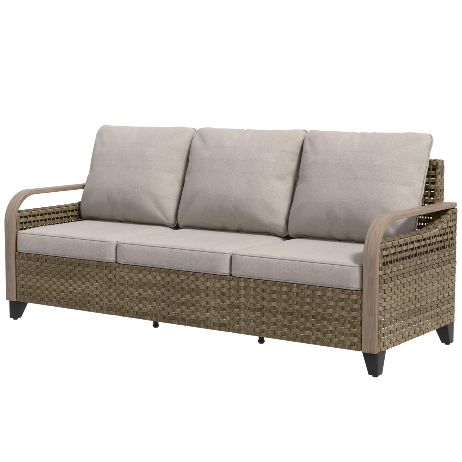 Wicker Outdoor Patio Sofa Modern Rattan Patio Furniture Loveseat