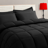 Black King Size Comforter Set - 7 Pieces, Bed in a Bag Bedding Sets with All