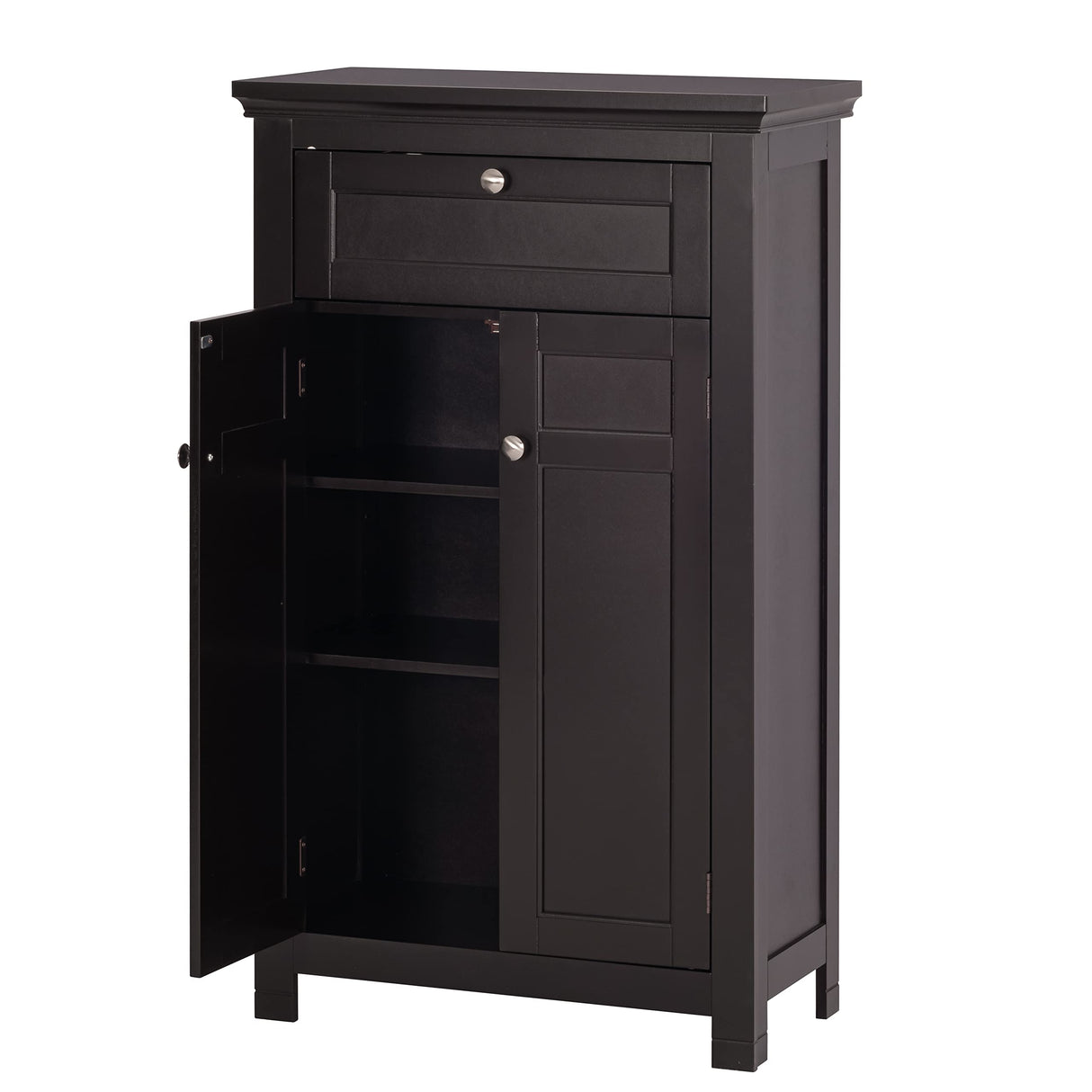 Tall Bathroom Storage Cabinet, Floor Towel Cabinet with A Drawer and Doors,