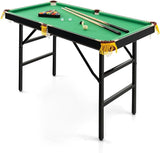 Folding Pool Table, Mini Pool Game Table with 2 Cue Sticks, 16 Balls, Triangle