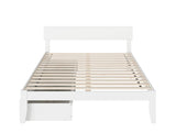 with Underbed Drawers, White