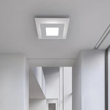 Sonneman Modern Lighting 2727.98 Offset LED Square Flush Mount Ceiling Light for Bathroom, Kitchen or Bedroom - 3000K - 16" - Textured White