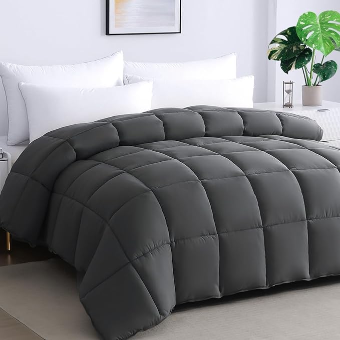 Soft Super King Comforter 120"x98", Extra Large Lightweight Quilted Down