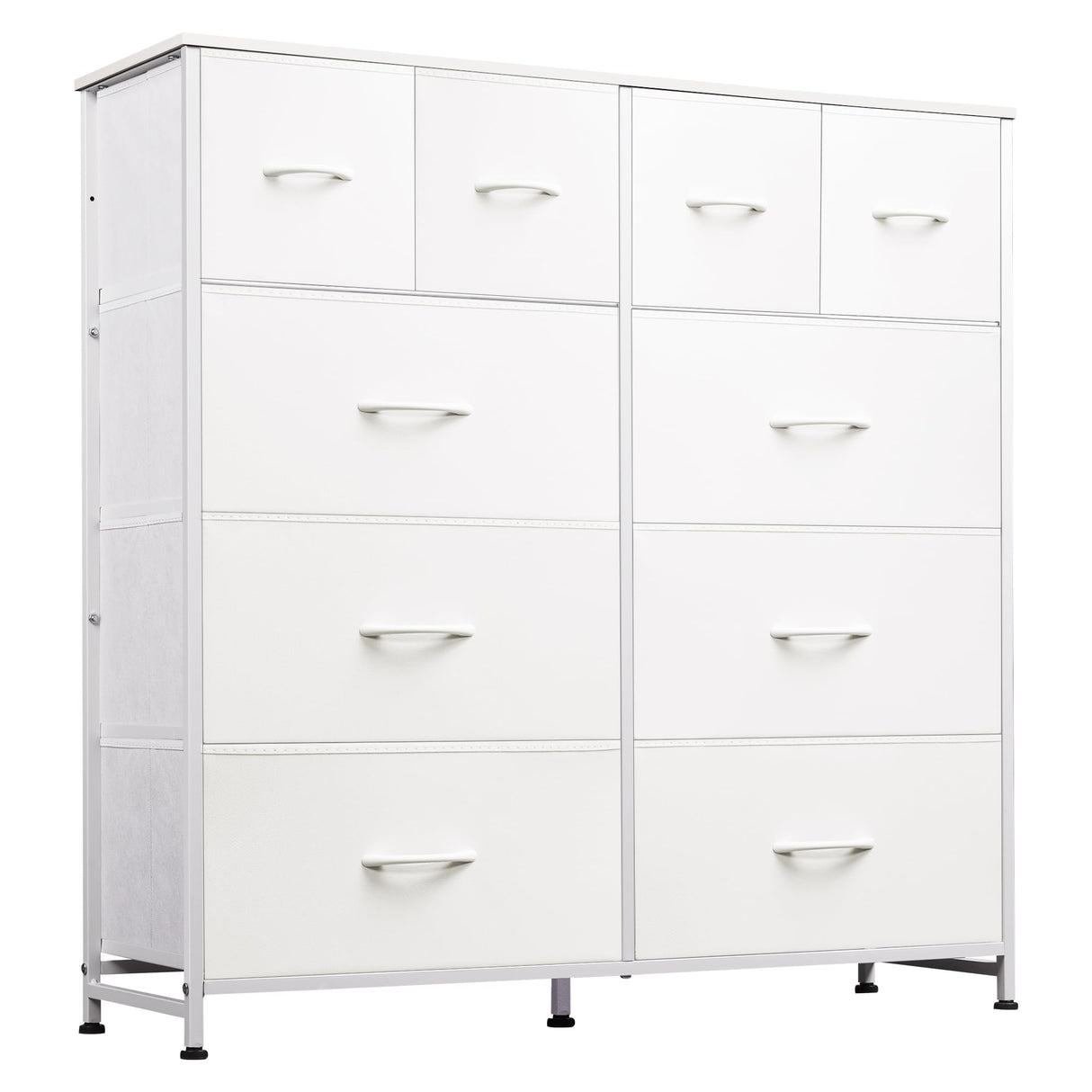 White Dresser for Bedroom with 10 Drawers, Tall Chest of Drawers for Bedroom, Storage