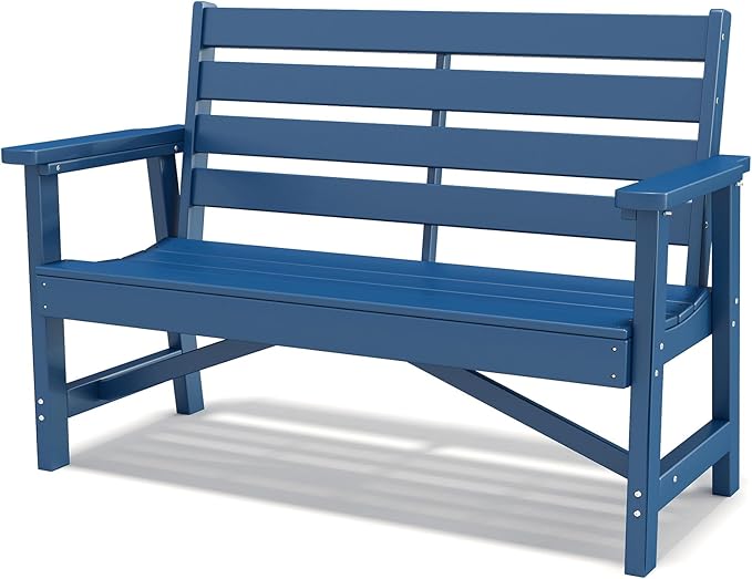 Outdoor Bench | HDPE Plastic | Garden Benches | All Weather | for Outdoors Patio