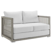 EEI-2924 Aura Wicker Rattan Outdoor Patio 52" Loveseat