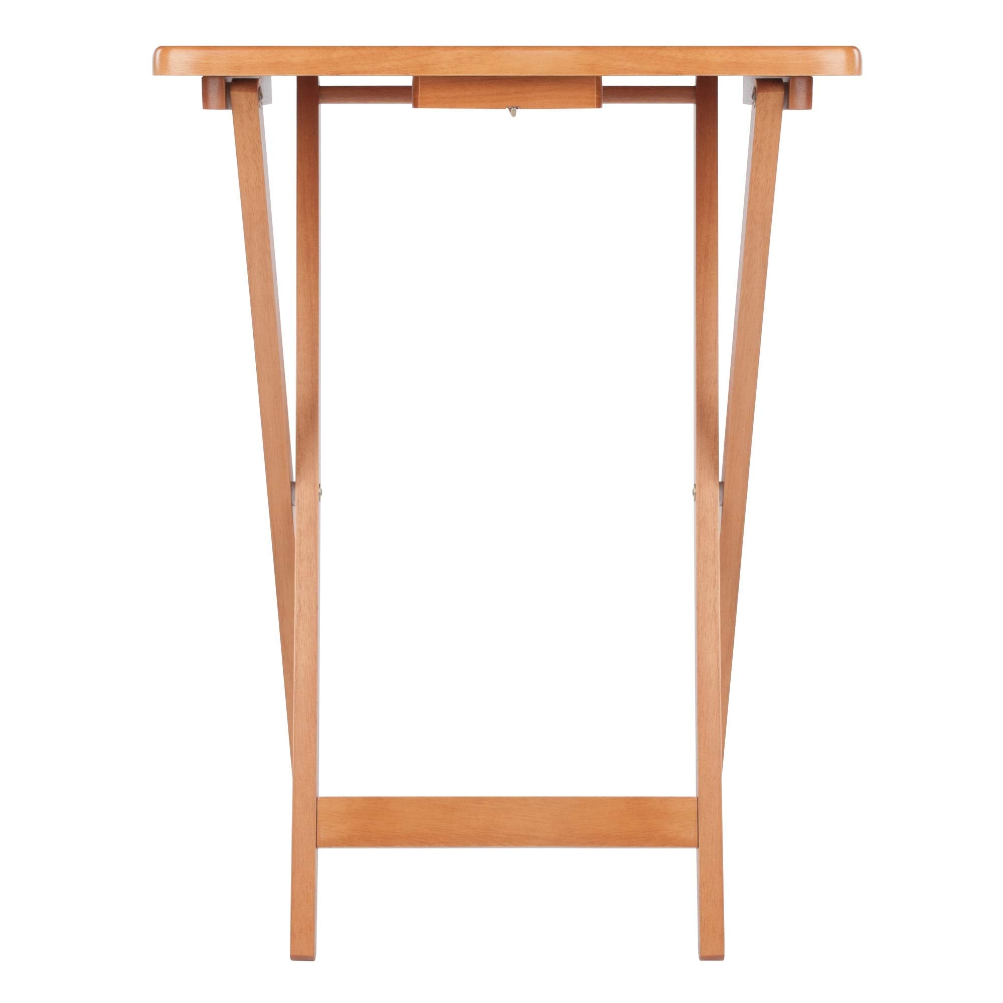 Wood Dylan 5-Piece Snack Table Set - Stylish Folding Tables, Durable X-Frame Base