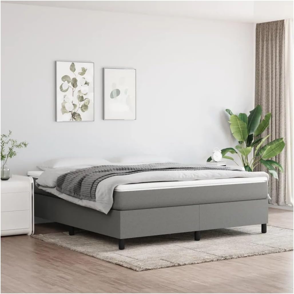 Bed Frame Dark Gray 72"X83.9" California King Fabric 3120910