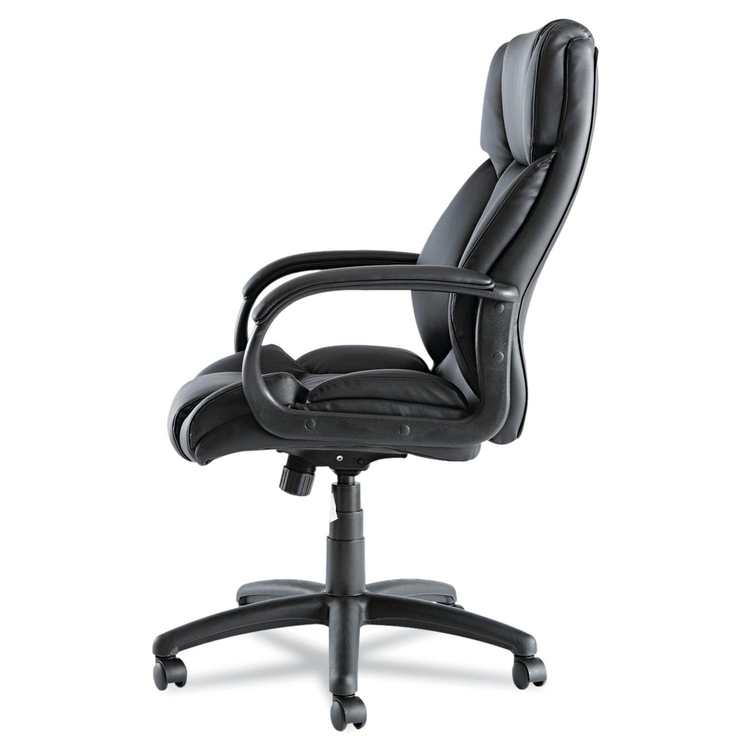 Fraze Series 17.71 in. to 21.65 in. Seat Height Executive High-Back Swivel/Tilt Bonded Leather Chair - Black