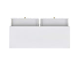 Home Décor Sheerah Six Drawer Geo Texture White Dresser, Gold