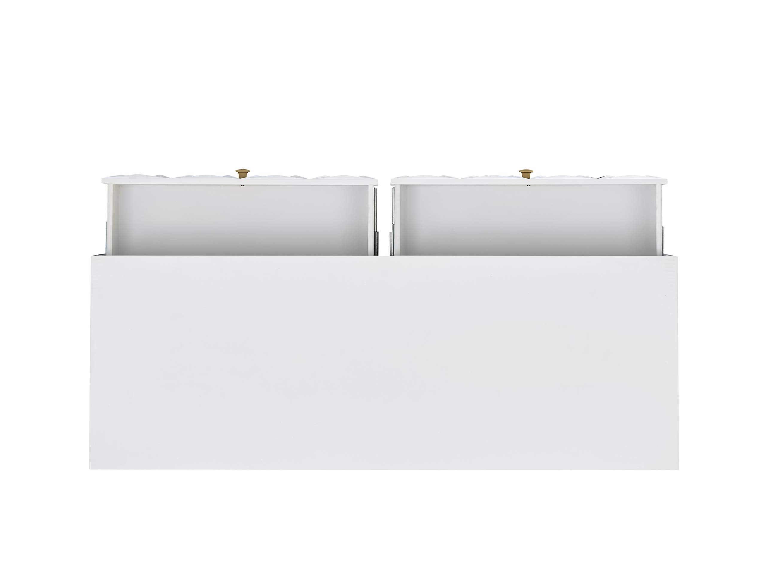 Home Décor Sheerah Six Drawer Geo Texture White Dresser, Gold